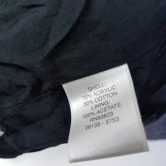 Christopher & Banks Women's Lined Plaid Open Front Cotton Blend Coat Jacket - Picture 10 of 11